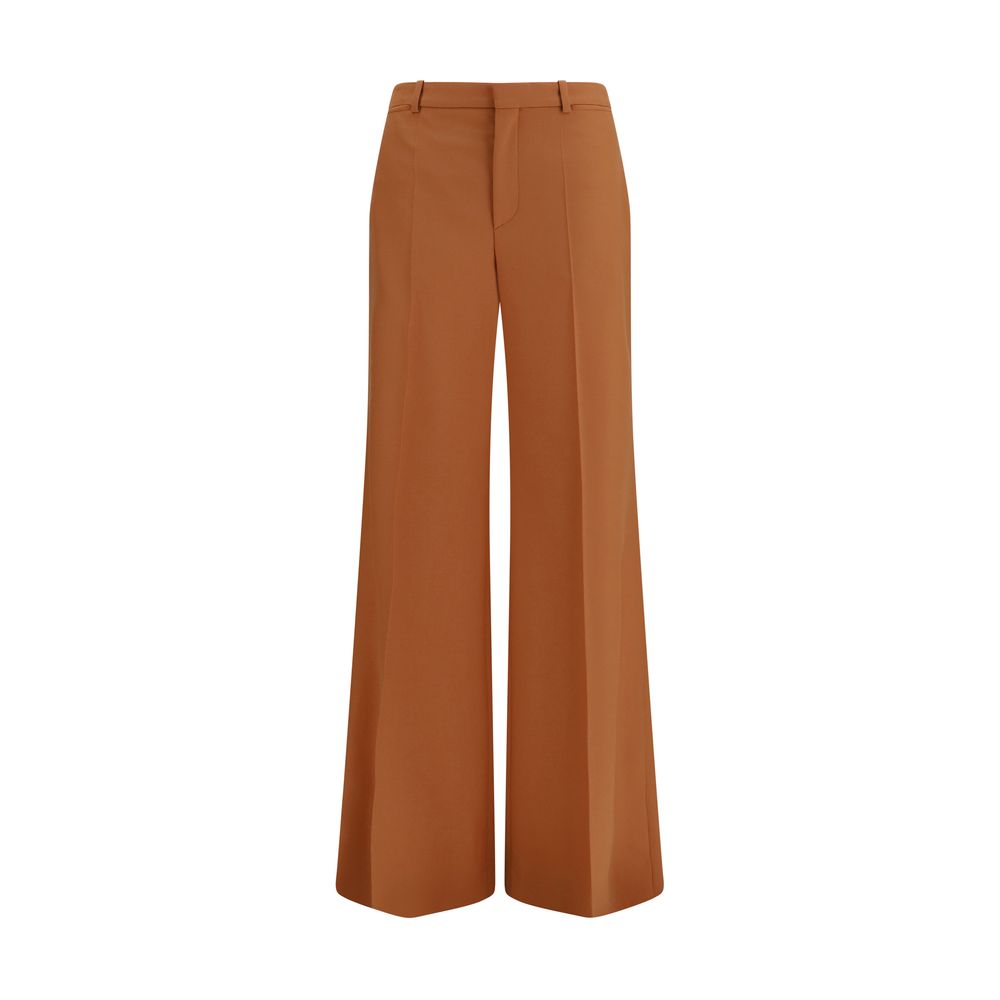 Chloé High-Waisted Flared Pants - Burnt Orange