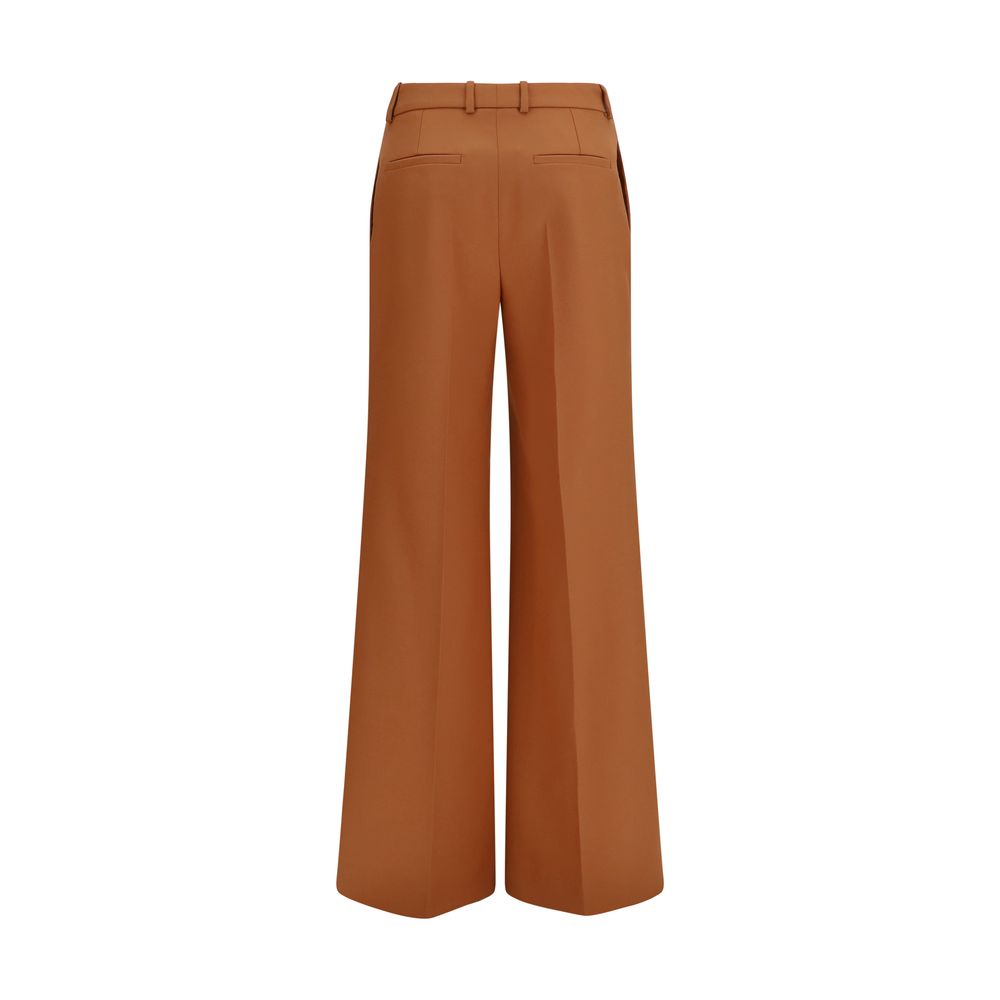 Chloé High-Waisted Flared Pants - Burnt Orange
