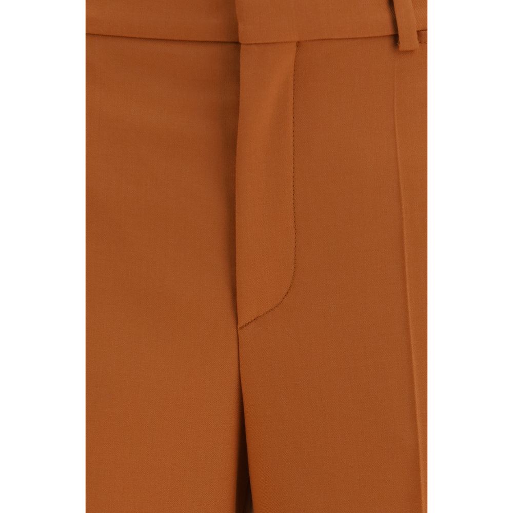 Chloé High-Waisted Flared Pants - Burnt Orange