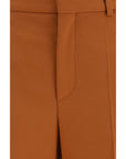 Chloé High-Waisted Flared Pants - Burnt Orange