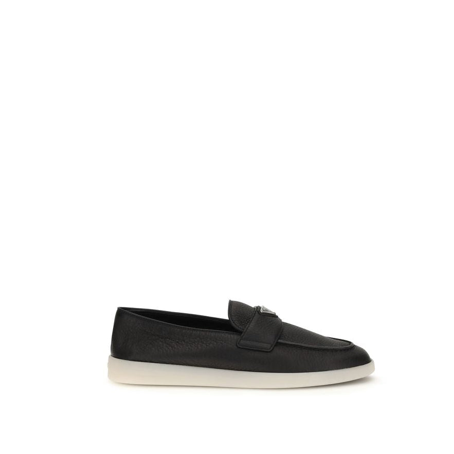 Prada Suede Leather Loafers - Black