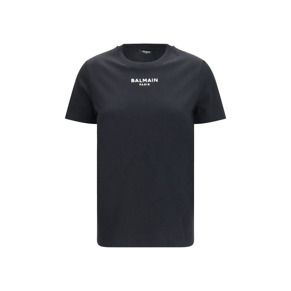 Balmain Logo Cotton T-Shirt - Black