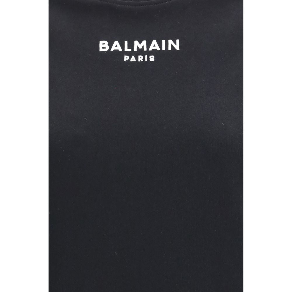 Balmain Logo Cotton T-Shirt - Black