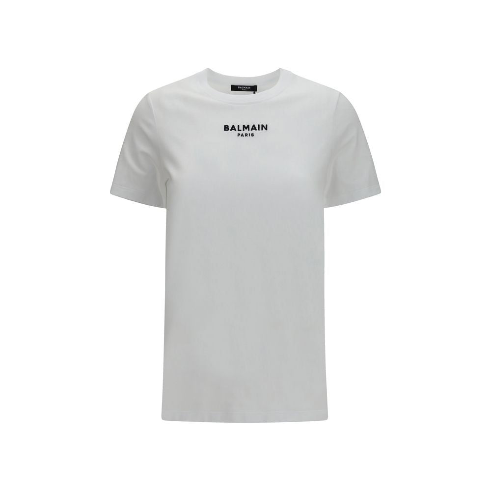 Balmain Logo Cotton T-Shirt - White