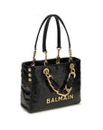Balmain Cabas 1945 Small Tote & Shoulder Bag - Black
