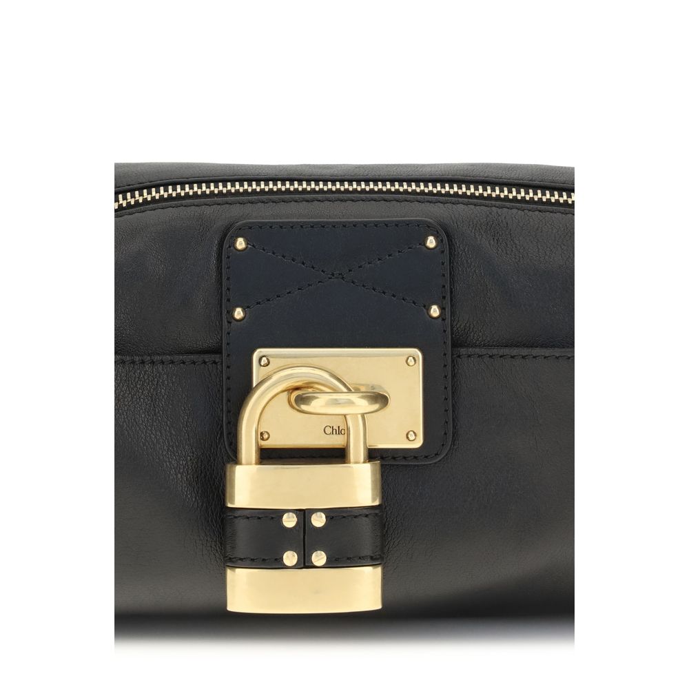 Chloé Small Paddington Leather Shoulder Bag - Black