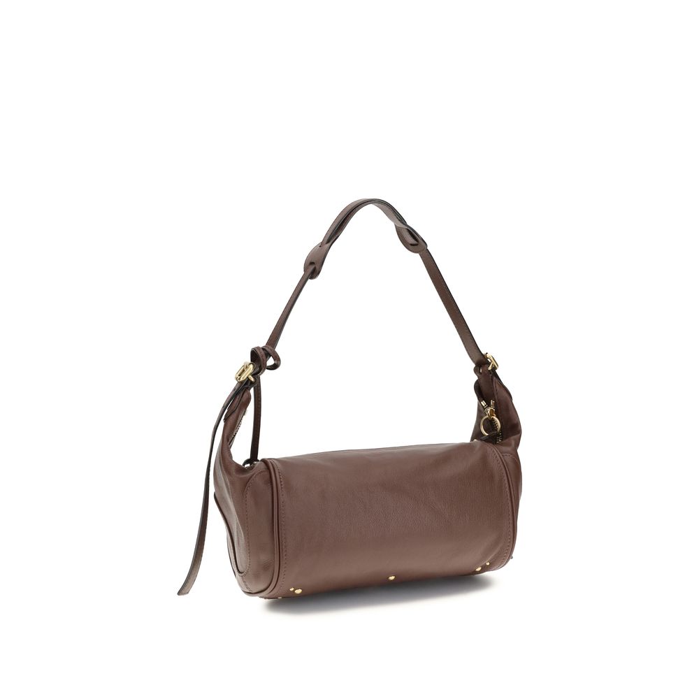 Chloé Paddington Leather Shoulder Bag - Deep Taupe/Brown