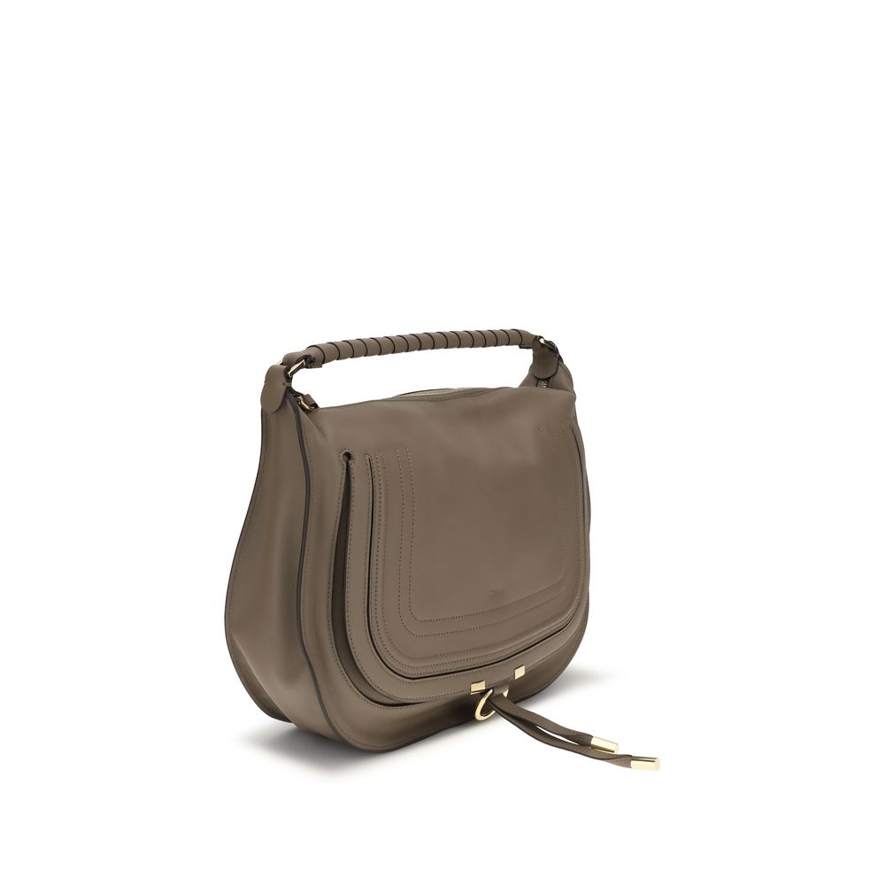 Chloé Marcie Medium Shoulder Bag - Deep Taupe/Brown