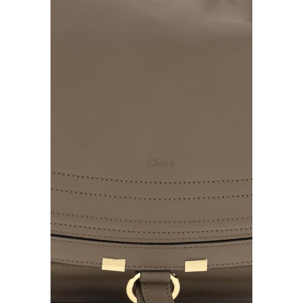 Chloé Marcie Medium Shoulder Bag - Deep Taupe/Brown