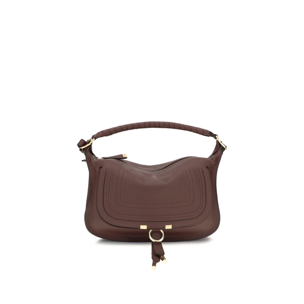 Chloé Leather Marcie Small Shoulder Bag - Bordeaux