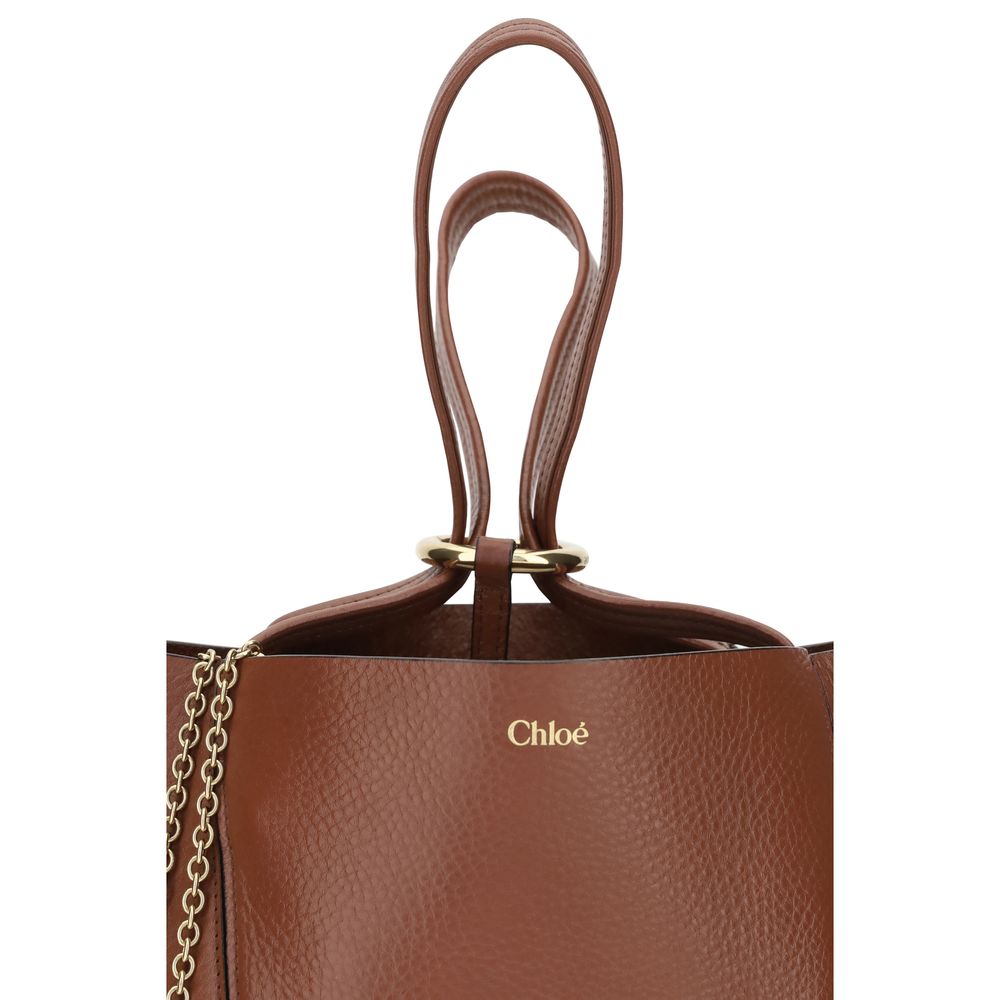 Chloé Spin Tote Bag - Tan Brown