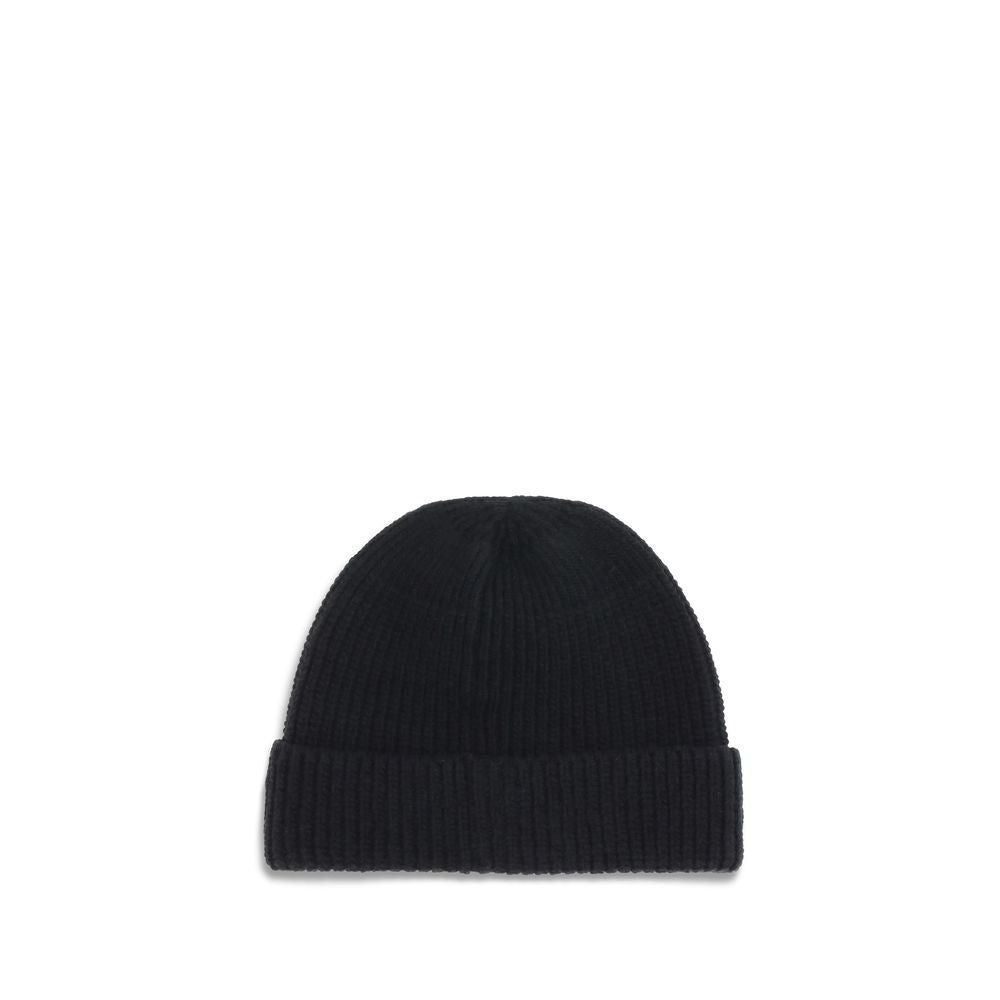 Prada Logo Cashmere-Wool Beanie - Black