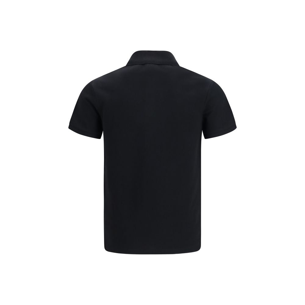 Balmain PB Embroidered Cotton Polo Shirt - Black