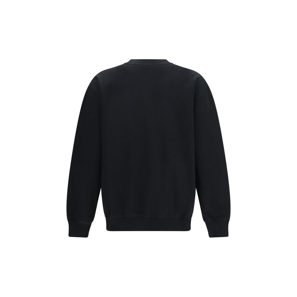 Balmain Vintage Embroidered Logo Cotton Sweatshirt - Black