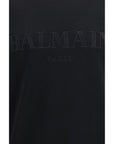 Balmain Vintage Embroidered Logo Cotton Sweatshirt - Black