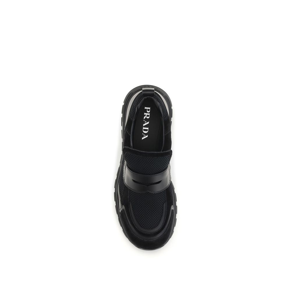 Prada Sport Mesh Loafer Sneakers - Black