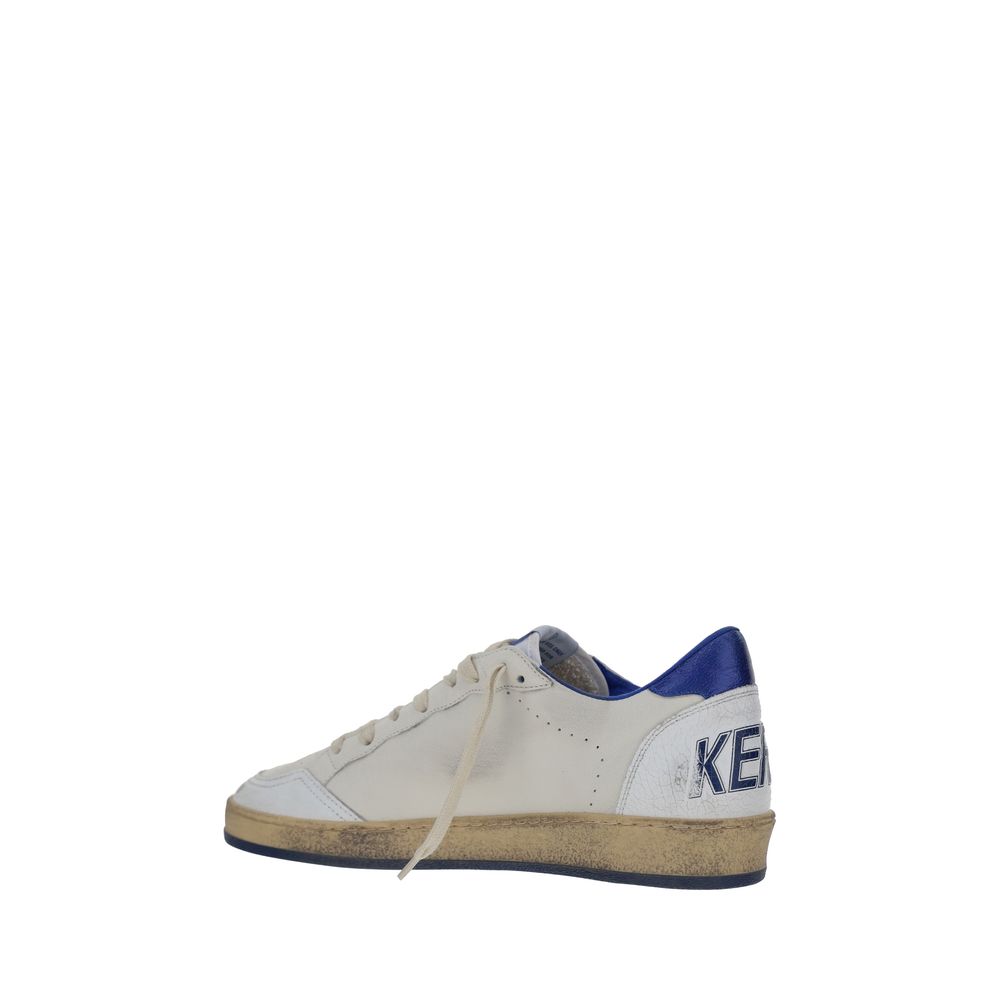 Golden Goose Distressed Leather Ball Star Sneakers