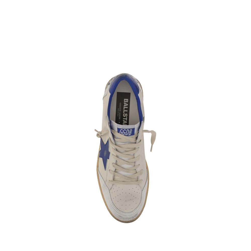 Golden Goose Distressed Leather Ball Star Sneakers