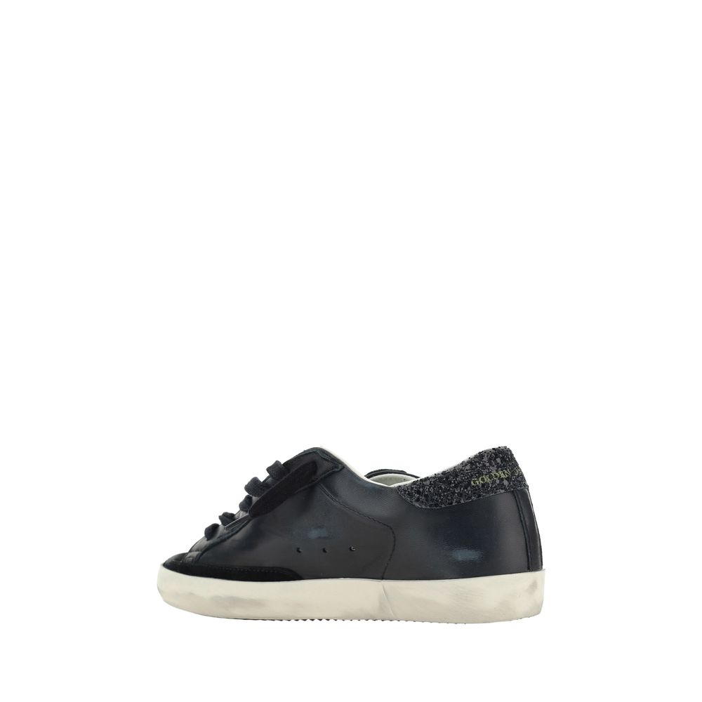 Golden Goose Super Star Leather Sneakers - All Black