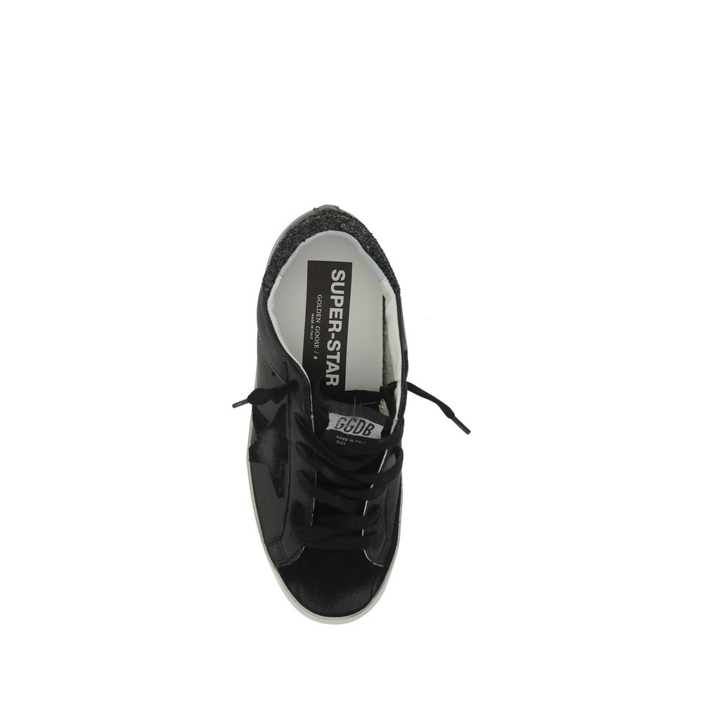 Golden Goose Super Star Leather Sneakers - All Black