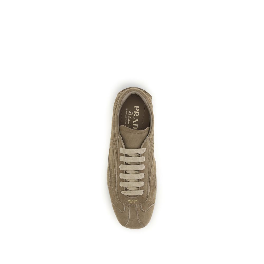Prada Montecarlo Re-Edition 2005 Suede Leather Sneakers - Coffee Brown