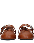 Miu Miu Leather Mary Jane-Ballet Flats - Cognac Brown