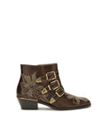 Chloé Susanna Studded Leather Ankle Boots - Brown