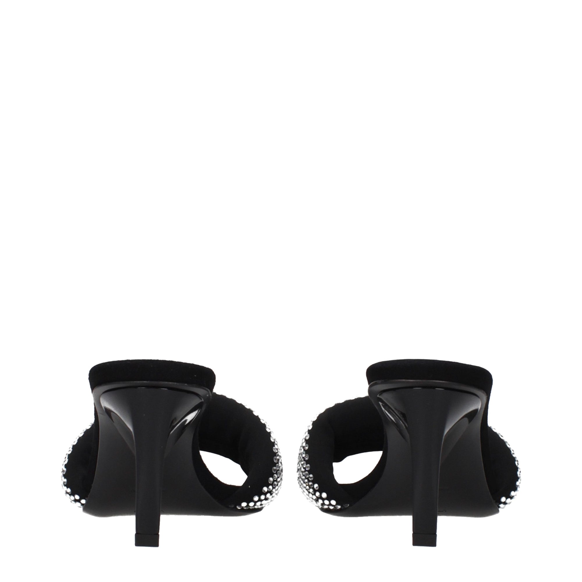 Prada Embellished Kitten Heel Mule Sandals