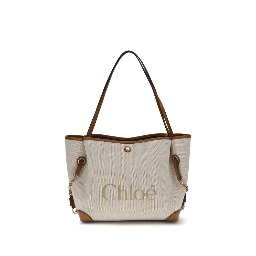 Chloé Clover Canvas Tote &amp; Shoulder Bag - Beige