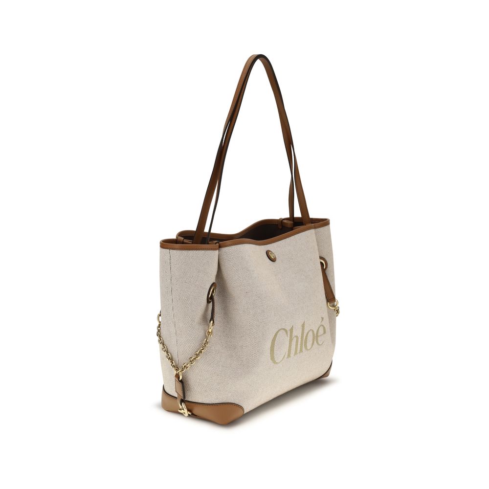 Chloé Clover Canvas Tote &amp; Shoulder Bag - Beige