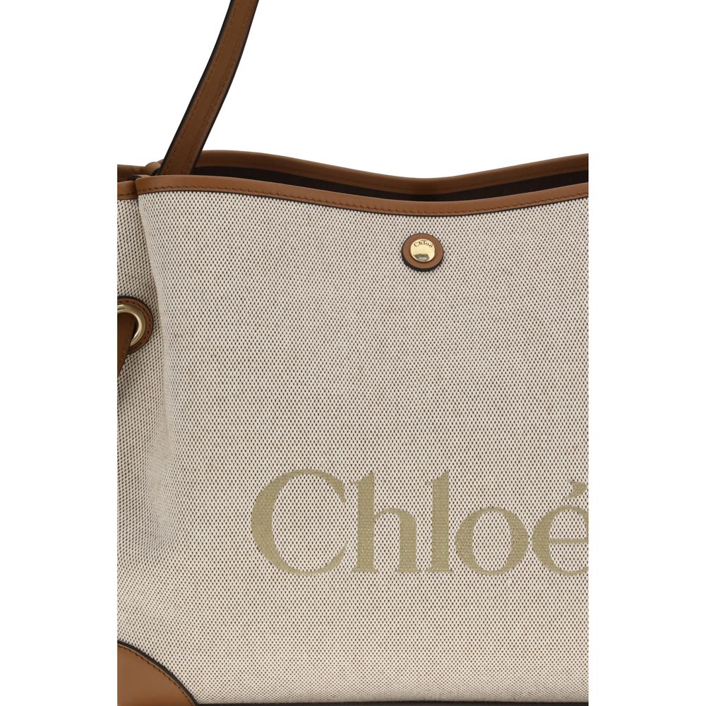 Chloé Clover Canvas Tote &amp; Shoulder Bag - Beige