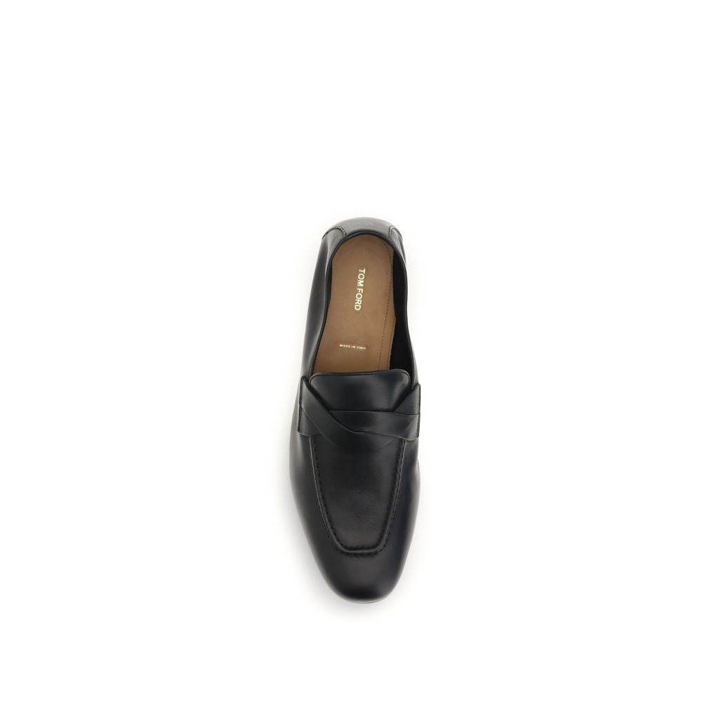 Tom Ford Gigi Leather Loafers - Black