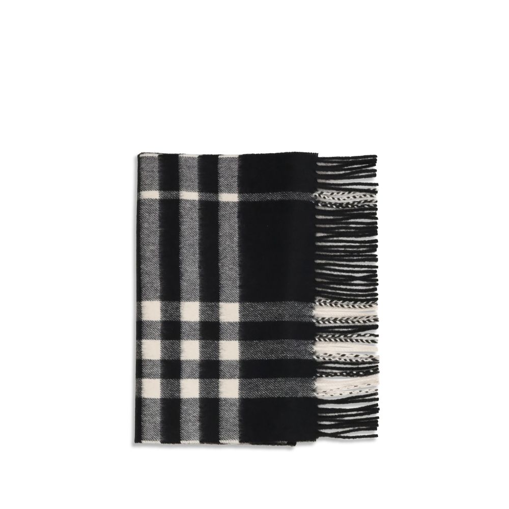 Burberry Classic Check Cashmere Scarf - Black/Calico
