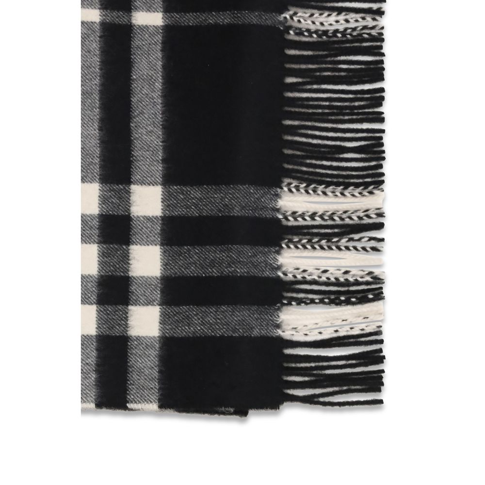 Burberry Classic Check Cashmere Scarf - Black/Calico