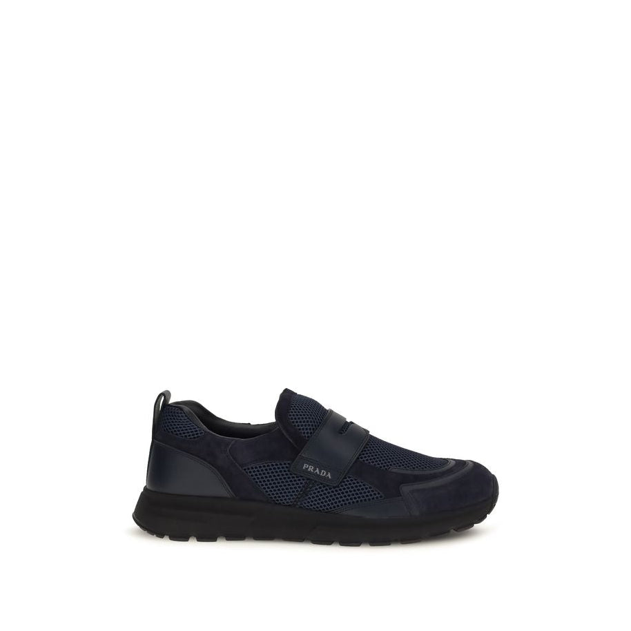 Prada Sport Mesh Loafer Sneakers - Deep Blue