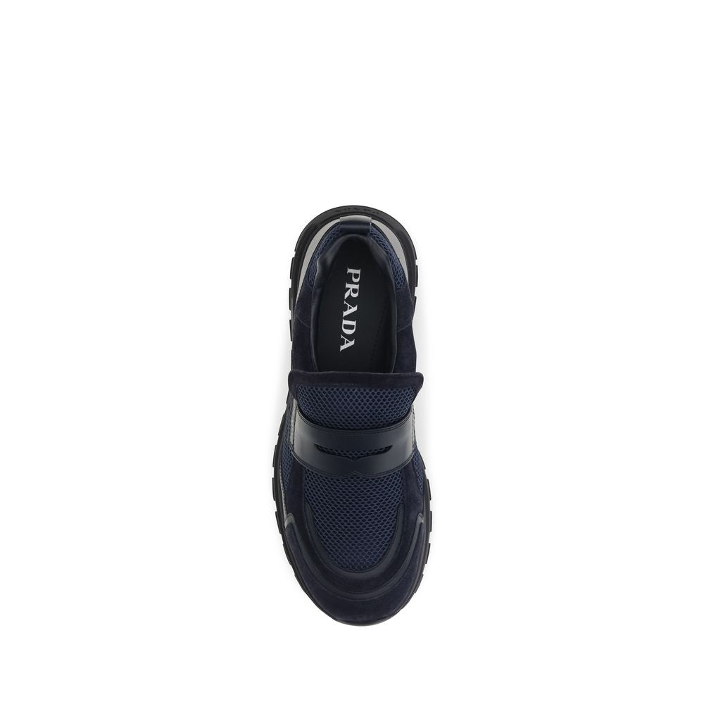 Prada Sport Mesh Loafer Sneakers - Deep Blue