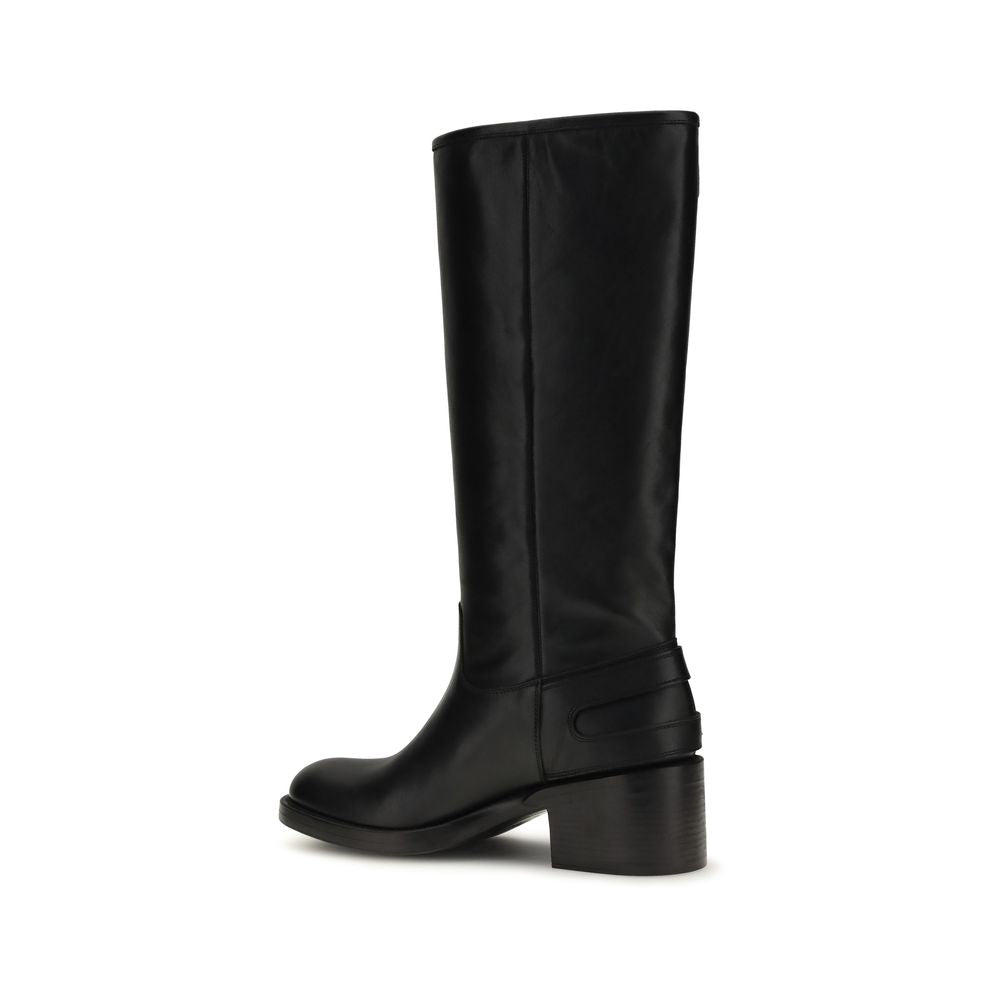 Chloé Dakota Heeled Leather Boots - Black