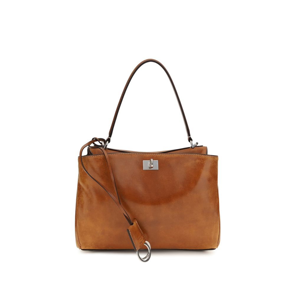 Balenciaga Rodeo Small Leather  Handbag - Tan Brown