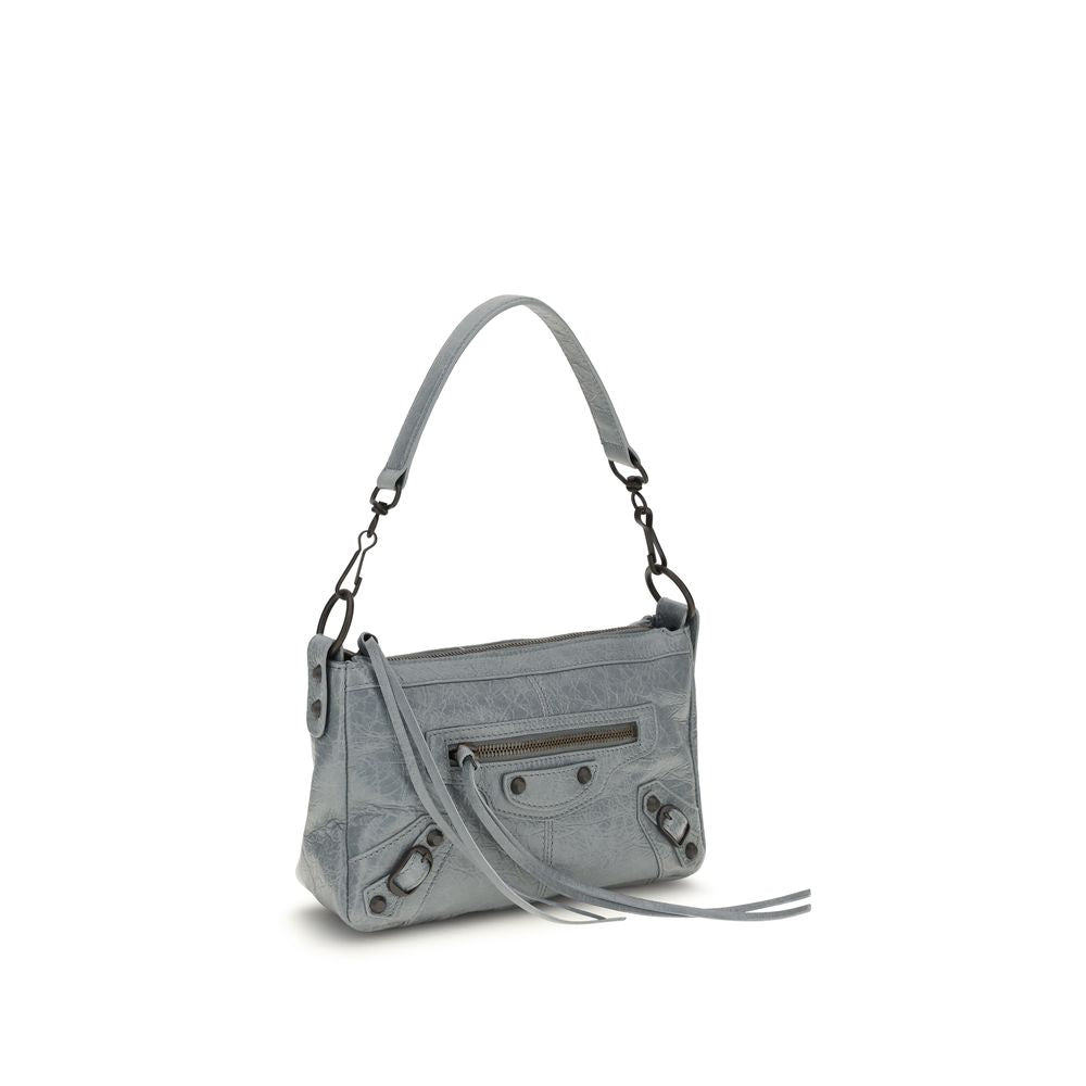 Balenciaga Le City Moto Mini Handbag - Light Blue-Gray/Grey