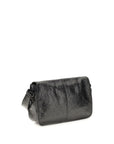 Balenciaga Le City Flap Messenger Leather Shoulder Bag - Black