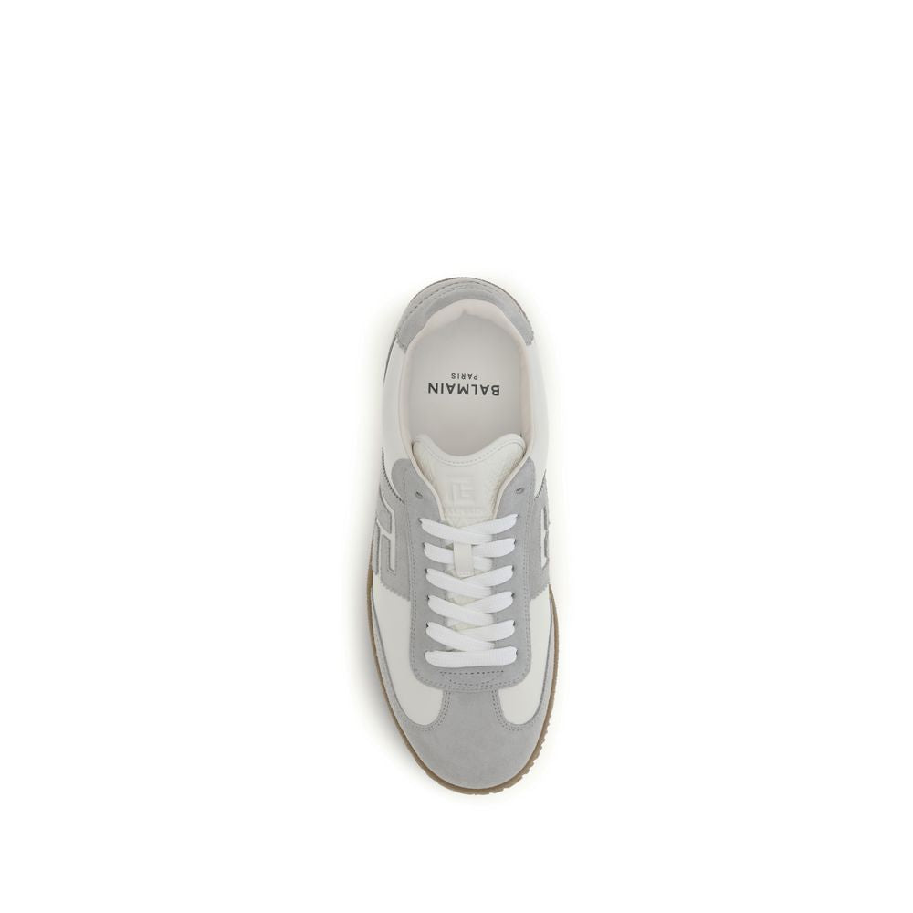 Balmain Swan Suede Leather Athletic Sneakers