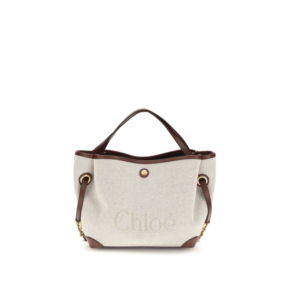 Chloé Clover Canvas Small Tote &amp; Shoulder Bag - Ivory/Beige