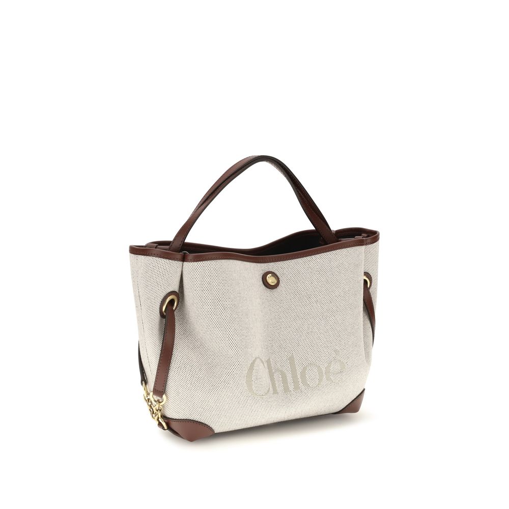 Chloé Clover Canvas Small Tote &amp; Shoulder Bag - Ivory/Beige
