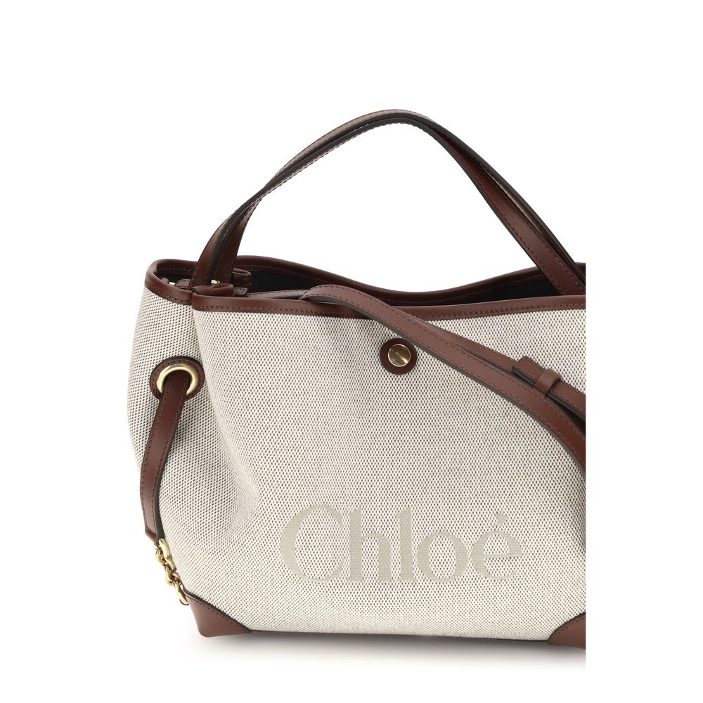 Chloé Clover Canvas Small Tote &amp; Shoulder Bag - Ivory/Beige