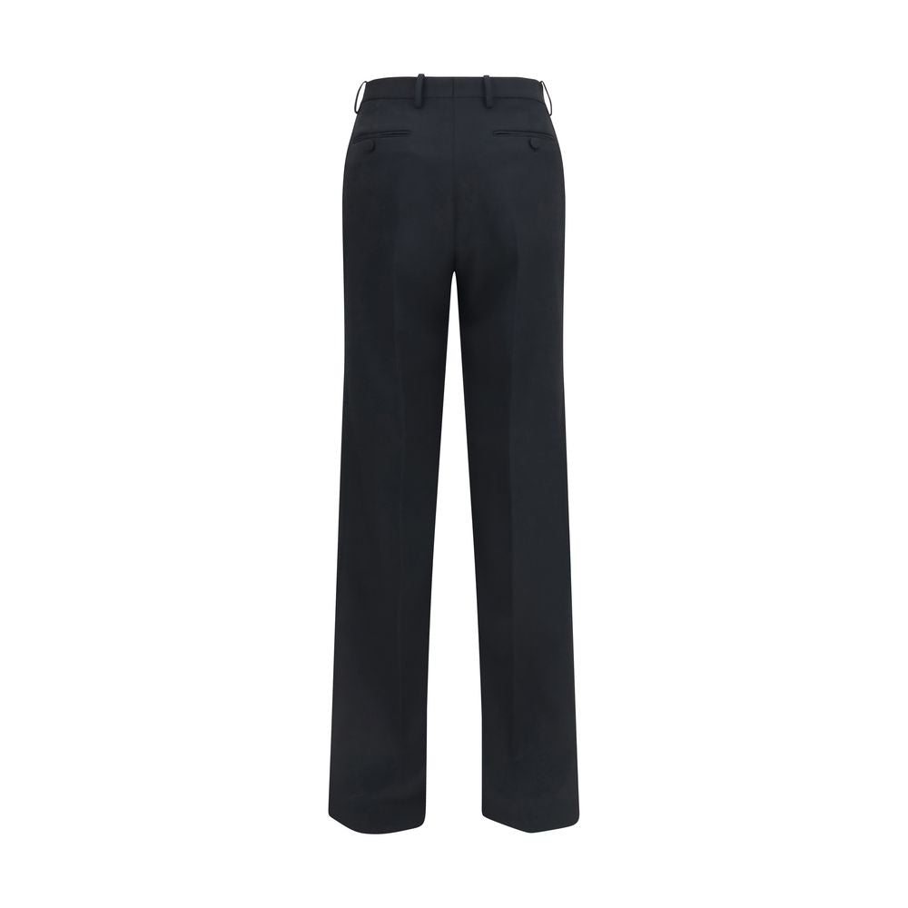 Tom Ford Merino Wool Wide Leg Pants - Black