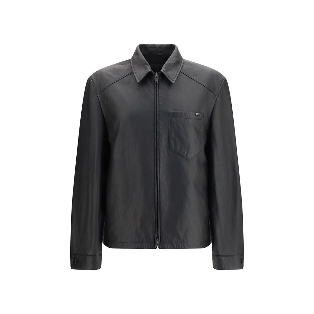 Prada Lambskin Leather Nappa Jacket - Black