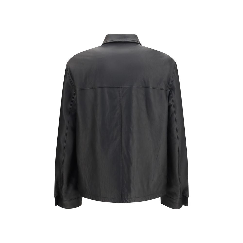 Prada Lambskin Leather Nappa Jacket - Black