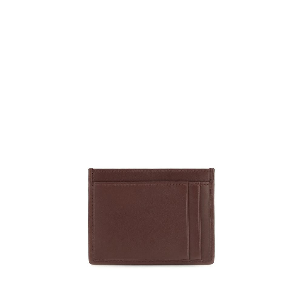 Matelassé Nappa Leather Card Holder - Brown