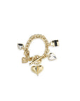 Chloé Brass Heart Charm Bracelet - Gold