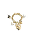 Chloé Brass Heart Charm Bracelet - Gold